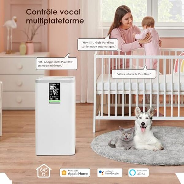 Découvrez l'évaluation du purificateur d'air Vocolinc HEPA WiFi : performance, connectivité et portée jusqu'à 645 pieds carrés pour une qualité d'air optimale.