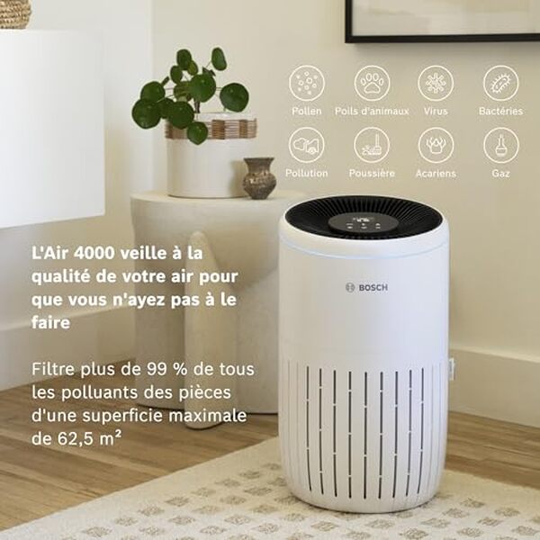 Découvrez notre analyse complète du purificateur Bosch Air 4000. Performances exceptionnelles, fonctionnement silencieux et efficacité redoutable, lisez notre test détaillé  !