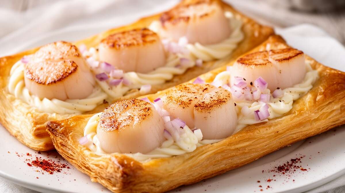 Recette de feuilletés aux noix de Saint-Jacques