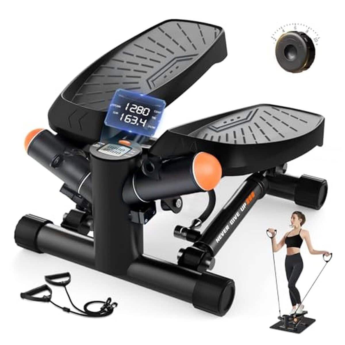 Test du mini stepper à résistance réglable avec écran intelligent et tapis de course