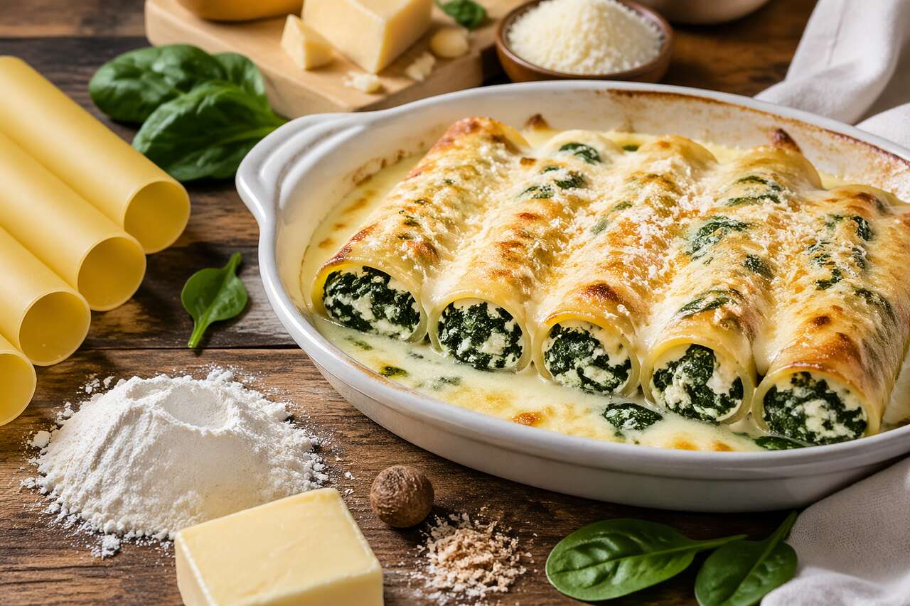 Cannellonis aux épinards : recette saine et savoureuse