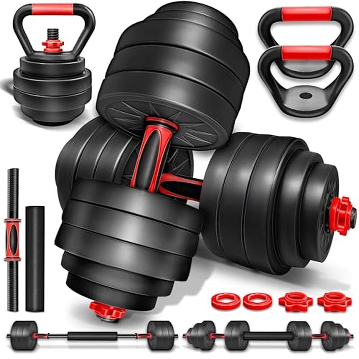Test : ensemble d'haltères RE : sPORT 2 en 1, 40 kg et kettlebell
