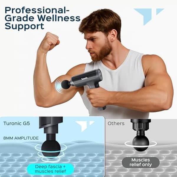 Découvrez le pistolet de massage Turonic avec 20 vitesses et technologie silencieuse. Test complet, avis et performances pour soulager vos tensions musculaires efficacement. 