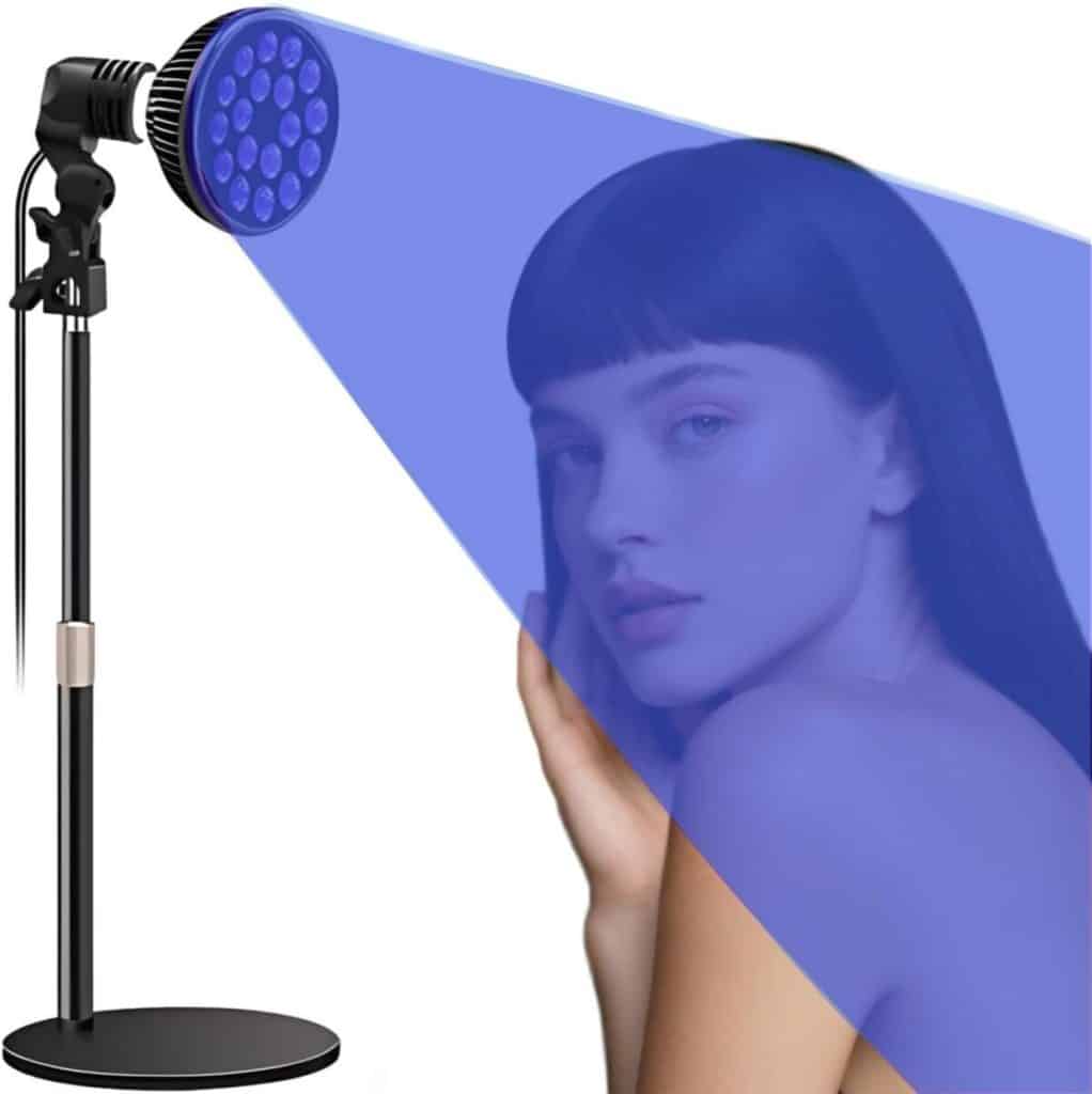 Test lampe bronzante E27 LED 54 W : visage et corps