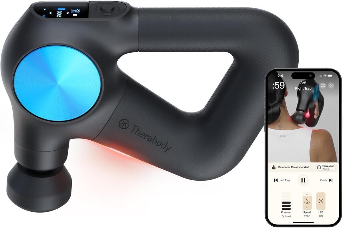 Test Theragun Pro : pistolet de massage Quietforce en noir