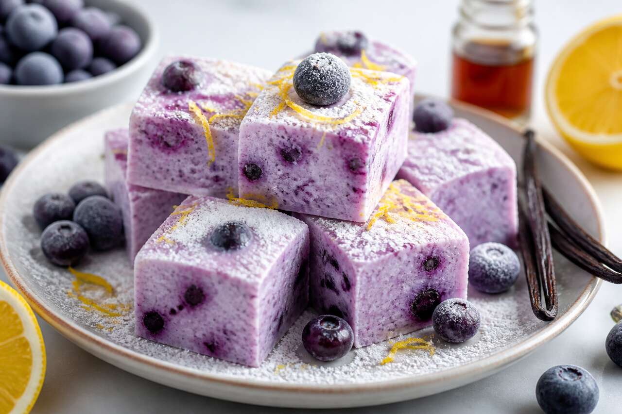Recette : bouchées glacées aux myrtilles