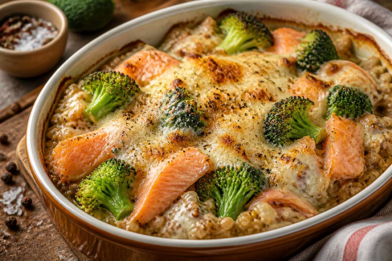 Recette gratin de crozets au brocoli et à la truite