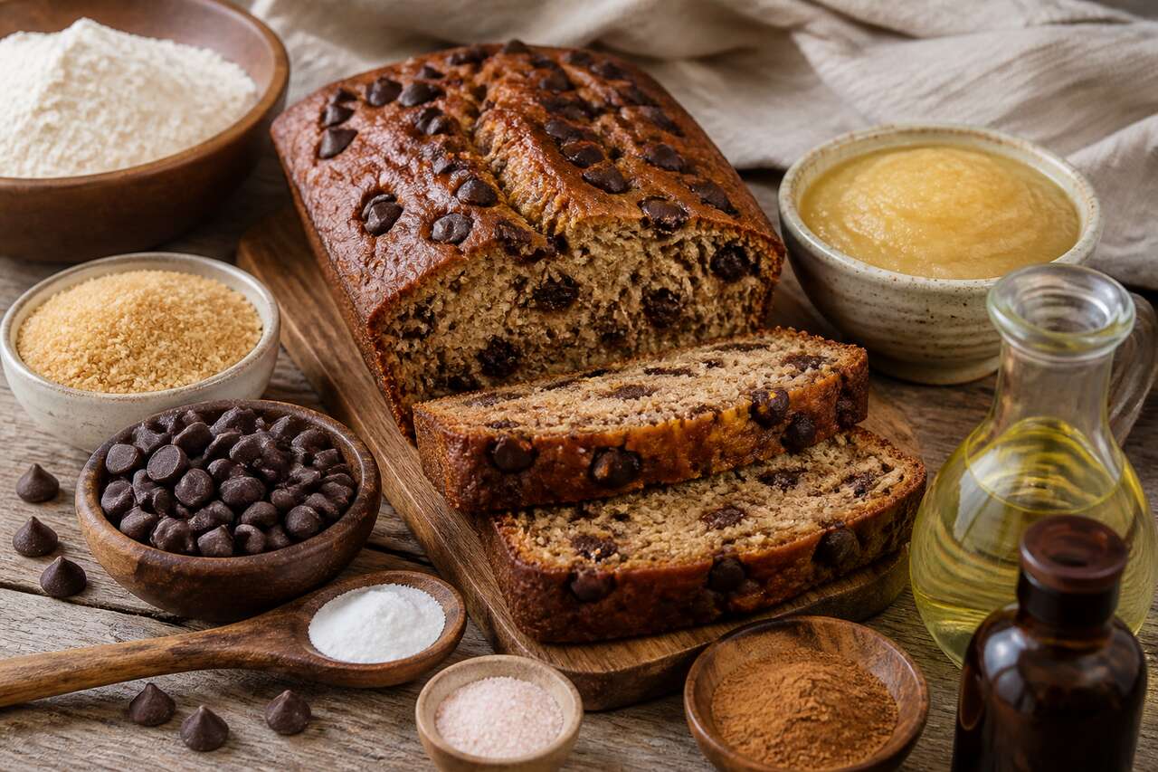 Banana bread moelleux au chocolat : recette gourmande