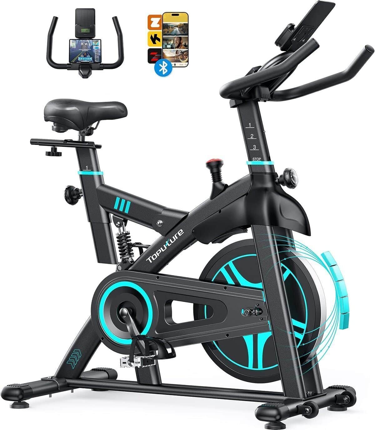 Test du vélo d'appartement TOPUTURE connecté : efficacité et performance
