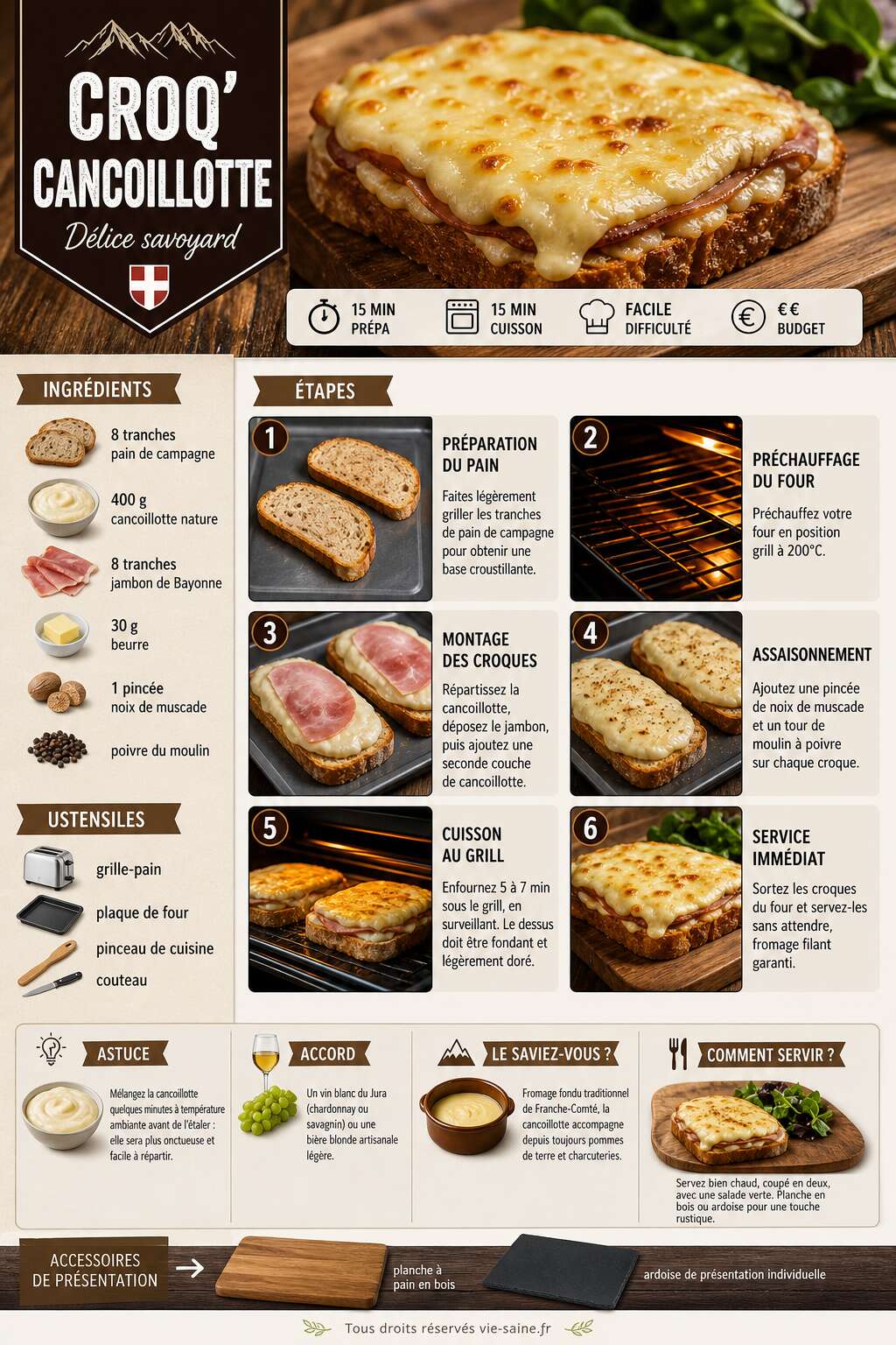 Fiche recette Recette de croq' cancoillotte : d&eacute;gustez un d&eacute;lice savoyard