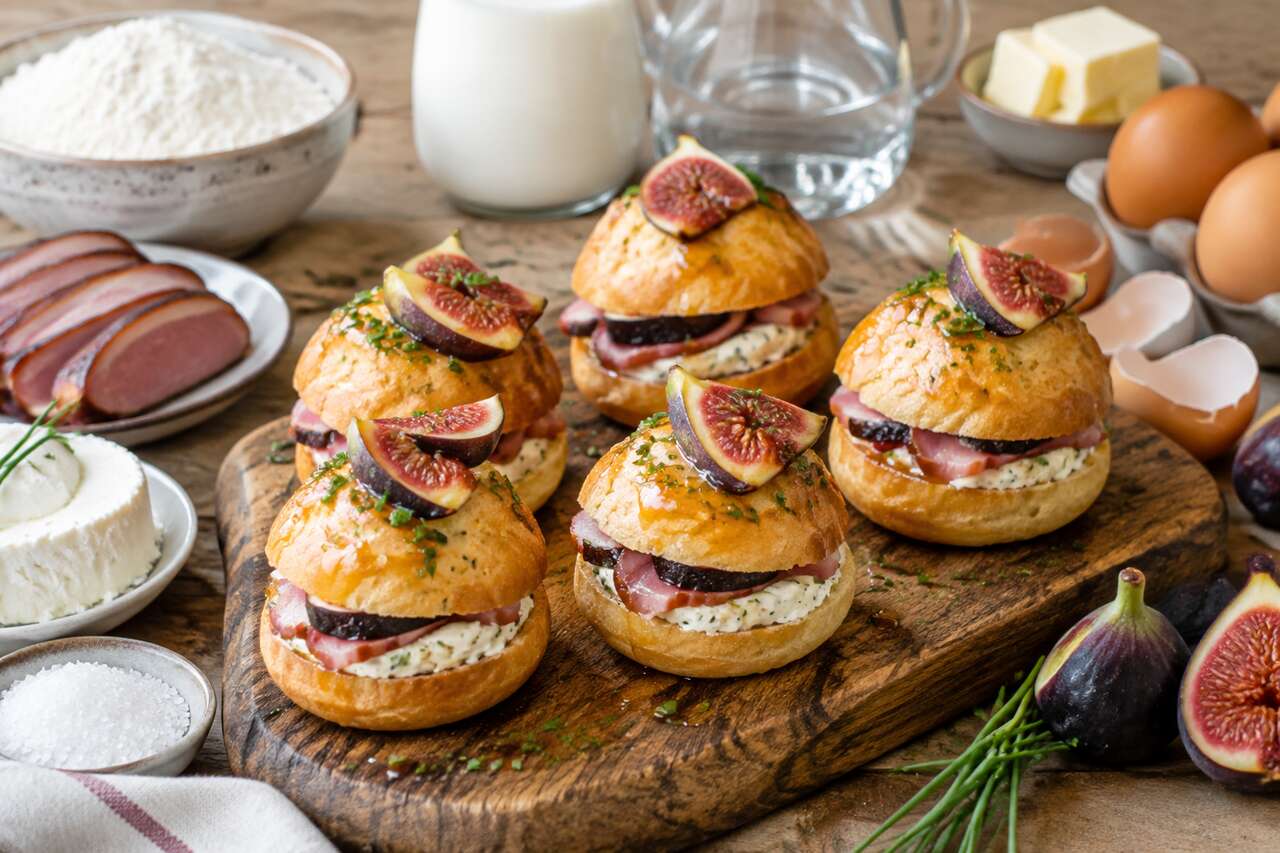 Choux apéritifs au magret recette gourmet