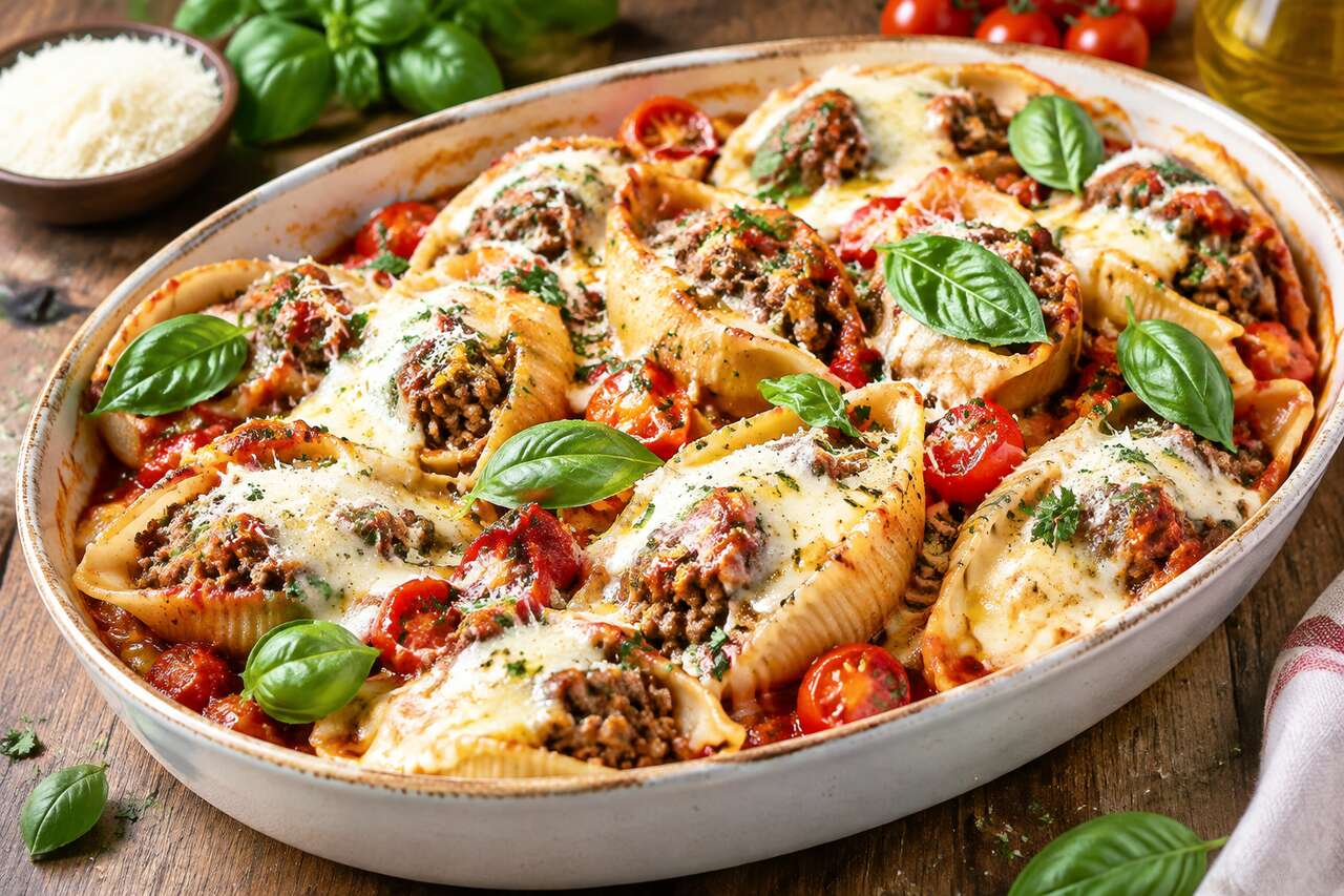 Recette de conchiglionis au boeuf savoureux
