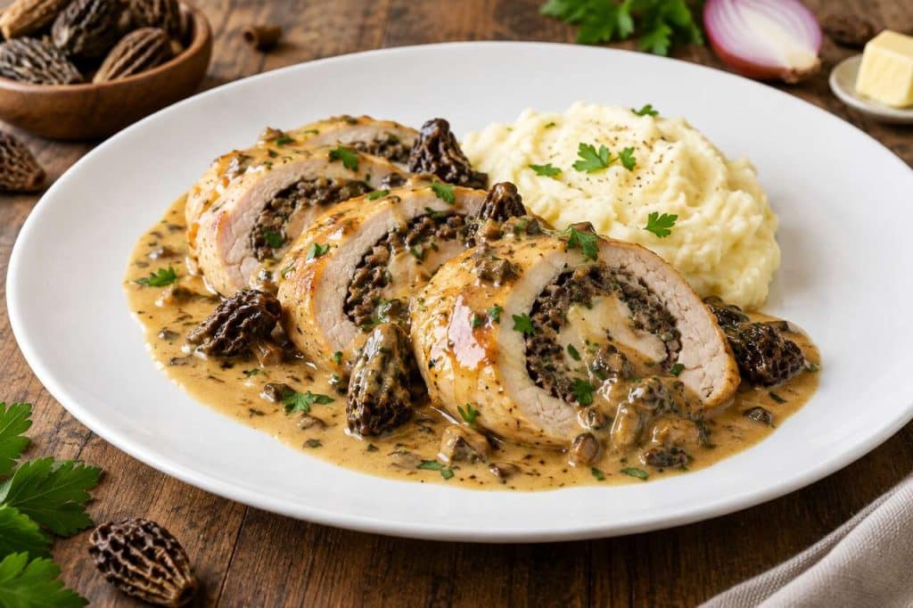 Ballottines de poulet aux morilles : recette gourmande