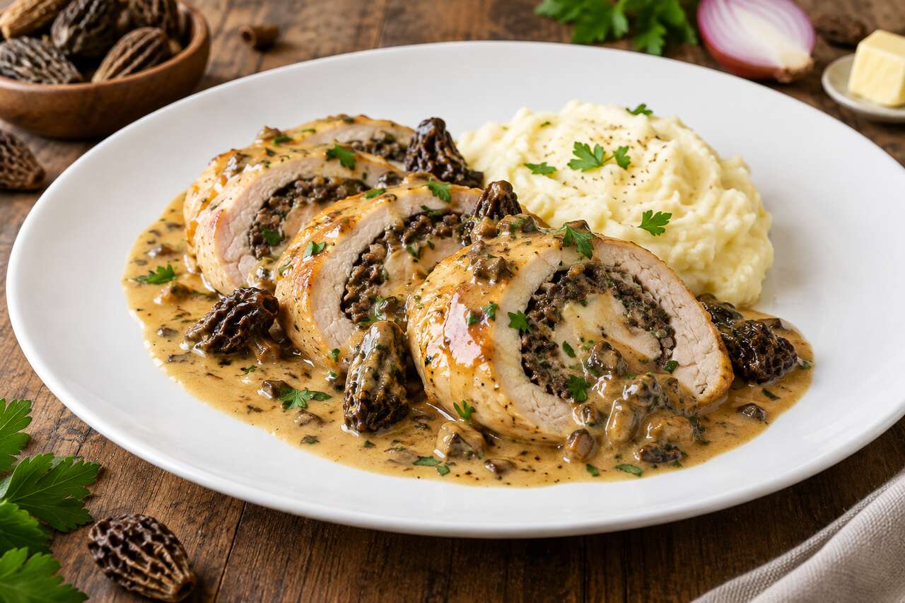 Ballottines de poulet aux morilles : recette gourmande