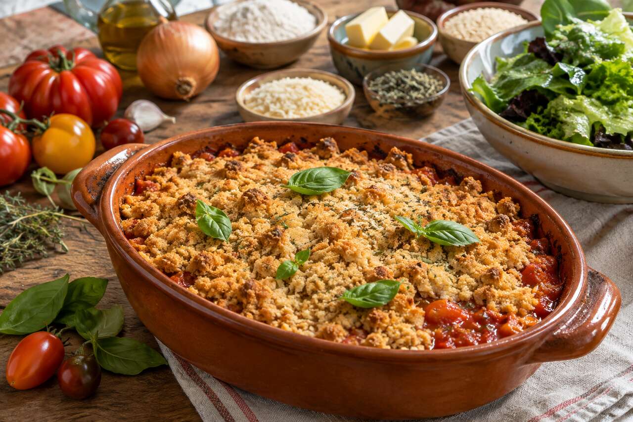 Crumble de tomates : la recette facile et gourmande