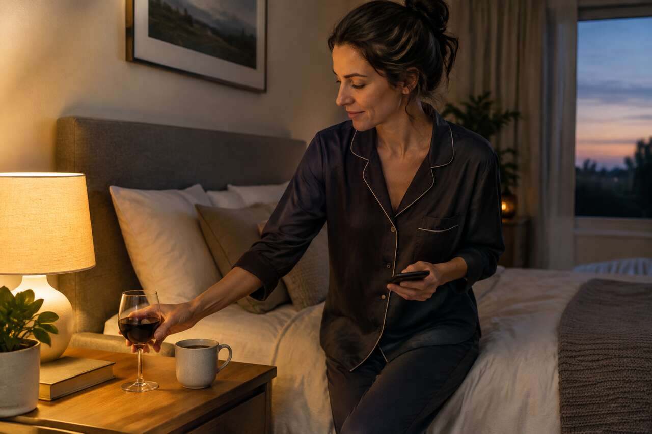 Couper les stimulants du soir: lumière, caféine, alcool et repas tardif Couper les stimulants du soir: lumière, caféine, alcool et repas tardif