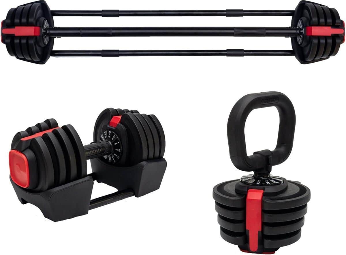 Test des haltères réglables TechFit 15 kg : kit de musculation maison complet